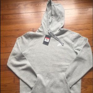 NIKE MENS GRAY HOODED SWEATSHIRT L NWT